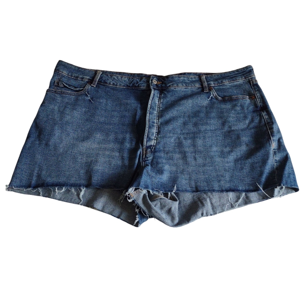 Old Navy Size 28 Higher High Rise Sky Hi A-Line Button Fly Jean Shorts
